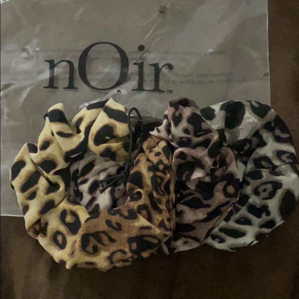 nOir Jewelry Ombre Leopard Scrunchies